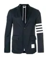 Thom Browne Unconstructed 4-bar Single-breasted Blazer In Black