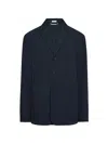 Thom Browne Unconstructed Blazer In Blue