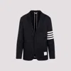 Thom Browne Navy Cotton Blazer In Navy