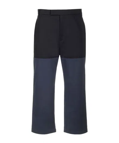 THOM BROWNE THOM BROWNE PANELLED STRAIGHT LEG PANTS