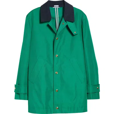 Thom Browne Unconstructed Cordura® Nylon Coat In Green