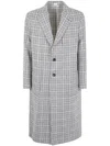 Thom Browne Unconstructed Elongated Coat Check Hunting Tweed In Gray
