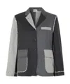 Thom Browne Multi Color Single Breasted Blazer In Black