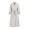 THOM BROWNE UNCONSTRUCTED RAGLAN KHAKI POLYESTER TRENCH