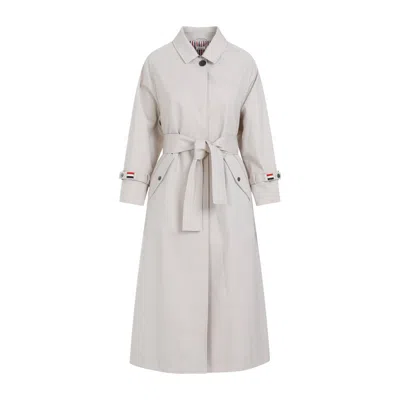 THOM BROWNE UNCONSTRUCTED RAGLAN KHAKI POLYESTER TRENCH