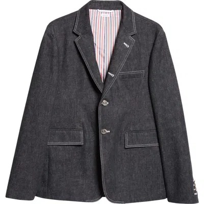 Thom Browne Black Unconstructed Classic Blazer