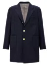 THOM BROWNE UNCOSTRUCTED CHESTERFIELD COATS, TRENCH COATS BLUE