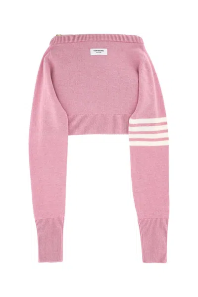 Thom Browne Unisex Merino Wool Clutch Bag, 43 Cm X 39 Cm In Pink