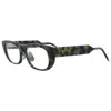 Thom Browne Unisex 53mm Blue Opticals In Gray