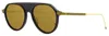 Thom Browne Pilot Gold-detail Sunglasses In Green