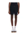 Thom Browne University Stripe-print Track Shorts In Black