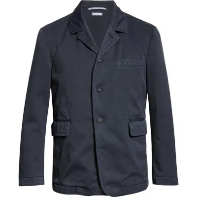Thom Browne Unstructured Cotton Twill Jacket In Navy