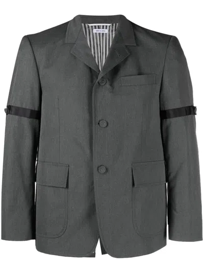 THOM BROWNE UNSTRUCTURED STRAIGHT FIT SB S/C WITH GG ARMBAND IN TYPEWRITER CLOTH