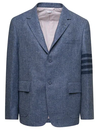 THOM BROWNE UNSTRUCTURED STRAIGHT FIT S/C W/SEWED IN 4BAR IN SOLID DONEGAL TWEED