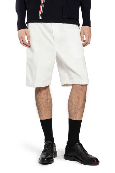 Thom Browne Utility Chinos In Garment Dyed Cotton Twill In White