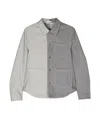 Thom Browne Block Design Cotton Shirt In Gray