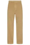 Thom Browne Cotton Twill Chino Trouser In Camel