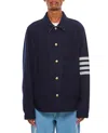 Thom Browne '4-bar Utility' Single-breasted Jacket In Blue