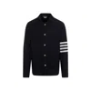 Thom Browne '4-bar Utility' Single-breasted Jacket In Navy