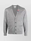 Thom Browne Wool Cardigan In Grey