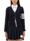 Thom Browne Milano Classic V Neck Fine Merino Wool Cardigan