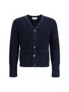 Thom Browne V-neck Cardigan In Blue