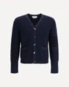 Thom Browne V-neck Cardigan In Blue