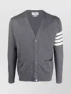 Thom Browne 4-bar Stripe Wool Cardigan In Blue