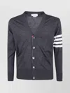 Thom Browne Classic V Neck Cardigan In Fine Merino Wool With 4 Bar Stripes Clothing In Animal Print