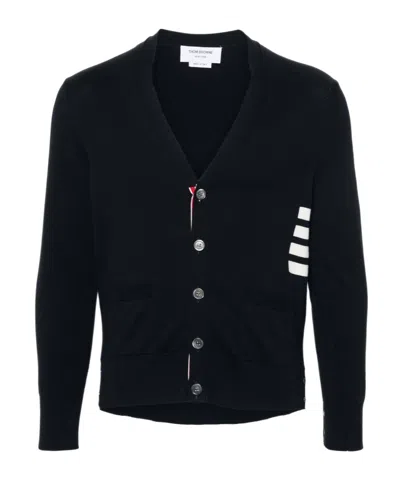 THOM BROWNE THOM BROWNE 4-BAR V-NECK RELAXED-FIT CARDIGAN