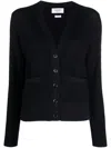 Thom Browne V-neck Virgin Wool Cardigan In 蓝色