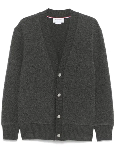 THOM BROWNE V-NECK WOOL CARDIGAN