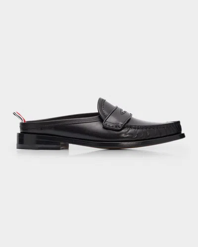 Thom Browne Varsity Leather Loafer Mules In Multi