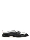 Thom Browne Varsity Penny Loafer With 2 Cm Heel In Gray