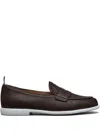 Thom Browne Varsity Square Toe Penny Loafer In Brown