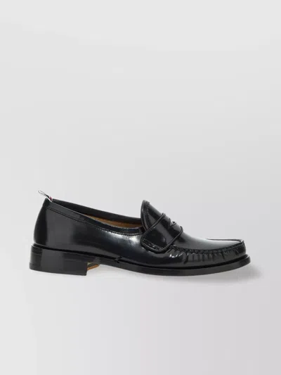 Thom Browne Varsity Pleated Round Toe Loafers