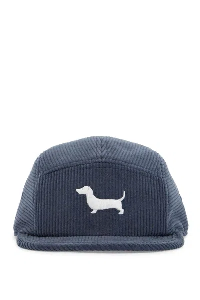 THOM BROWNE VELVET BASEBALL CAP WITH SEVEN