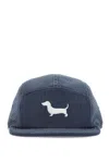 Thom Browne Hector Embroidered Corduroy Baseball Cap In Blue