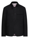 Thom Browne Velvet-collared Patch-pocket Jacket In Animal Print