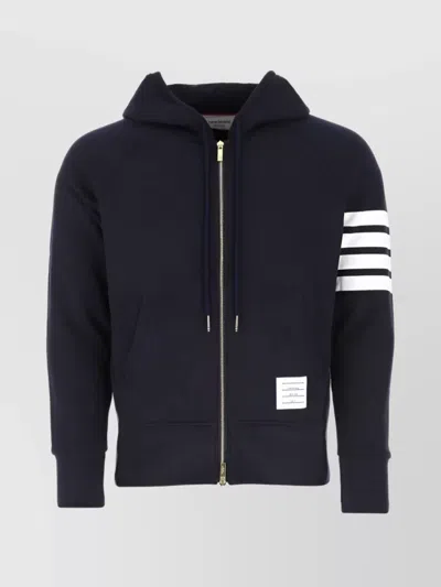 THOM BROWNE VERSATILE 4-BAR STRIPE ZIP-UP HOODIE