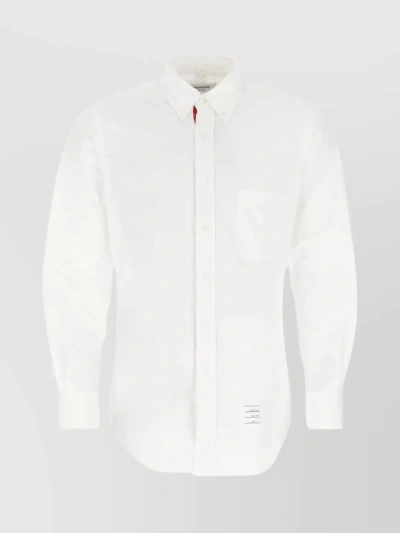 Thom Browne Versatile Cotton Shirt With Long Sleeves In White