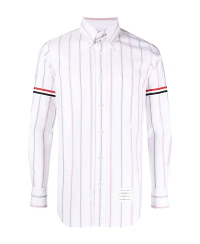 THOM BROWNE THOM BROWNE RWB STRIPED LONG-SLEEVED SHIRT