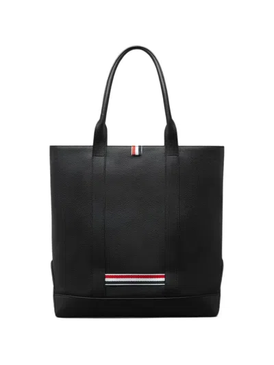 Thom Browne Vertical Tool Tote In Soft Pebble Grain Leather In Pink