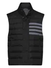 Thom Browne 4-bar Side-pockets Gilet In Black