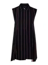 Thom Browne Rwb-stripe Shirt Dress In Azul Oscuro