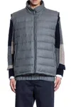 Thom Browne Man Grey Vests In Gray