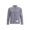 Thom Browne Navy Blue Check Shirts In Multi