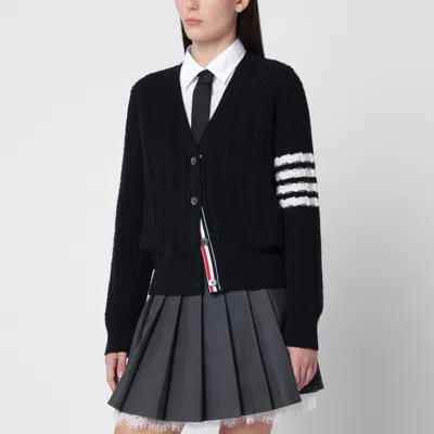 Thom Browne Virgin Wool Anchor Intarsia 4-bar Cardigan In Multi