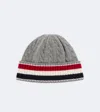 Thom Browne Light Grey Cable-knit Beanie In Gray