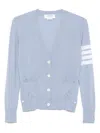 Thom Browne V-neck Cardigan Stripe Detail